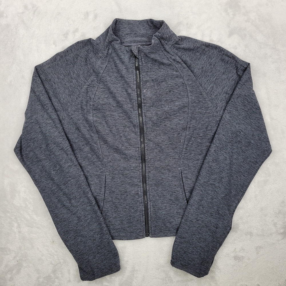 Yogalicious Sweater Women XL XLarge Purple‎ Yoga Sweatshirt Lux Thumb Hole Grey